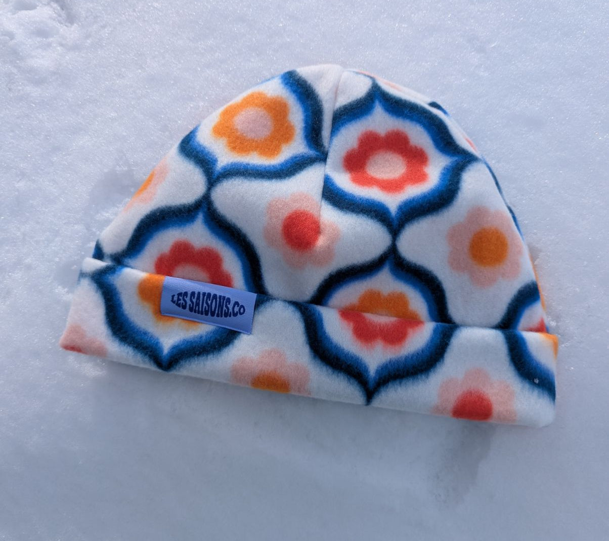 tuque en polar à motif bollywood_hiver_neige_fleece beanie bollywood pattern_snow_winter_Les Saisons