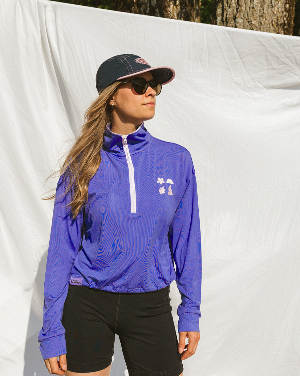 Quarter Zip en Bamboo Mauve 