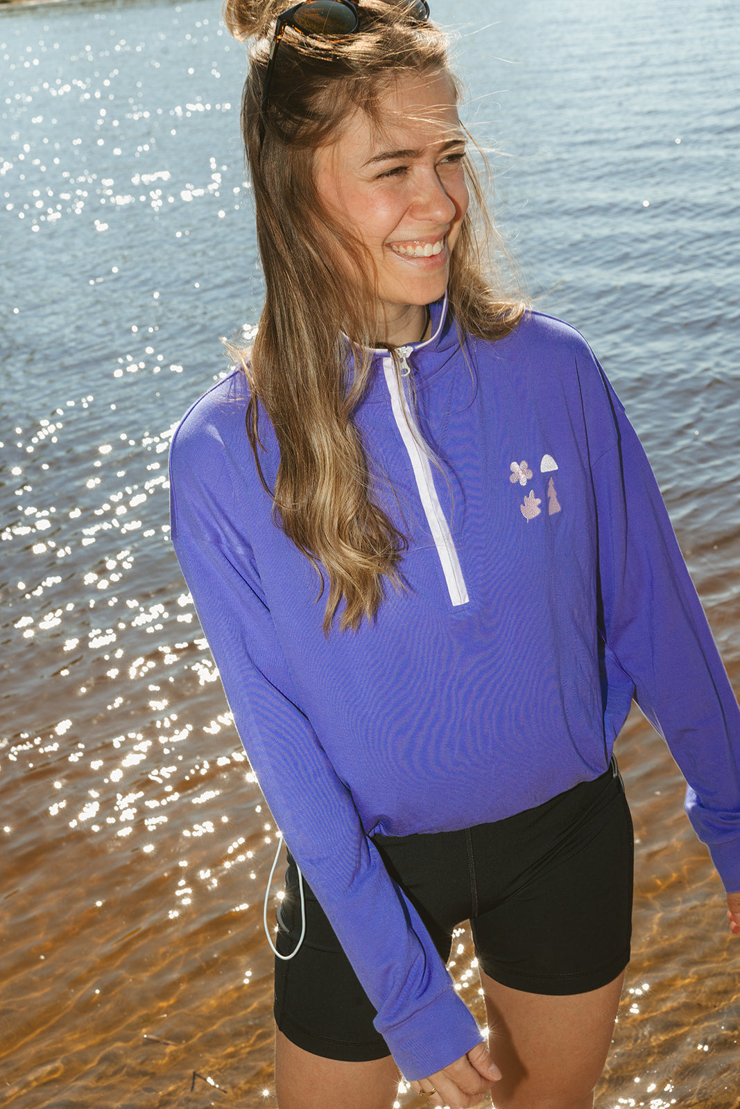 Quarter Zip en Bamboo Mauve 