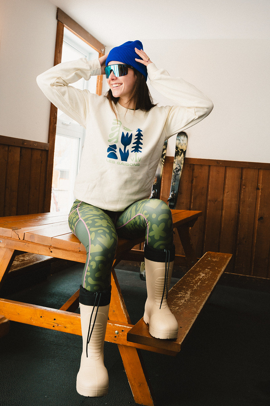 Girl wearing the Les Saisons and Turbo Bambi under layer pants