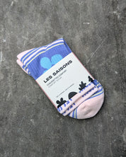 Crew socks les Saisons Bloom with flowers
cute logo