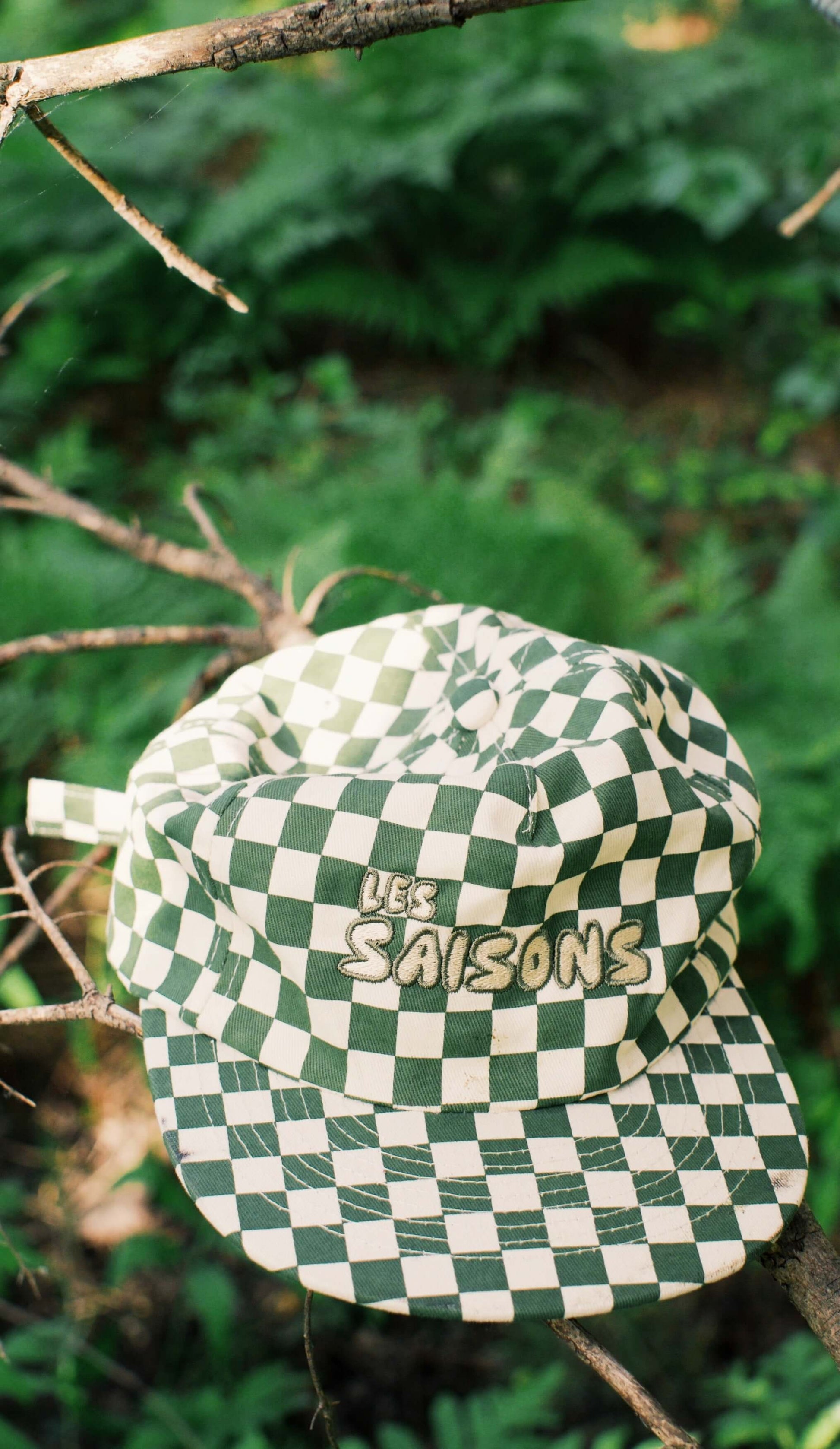 Retro Cap Hat, cotton, design in québec, green and white