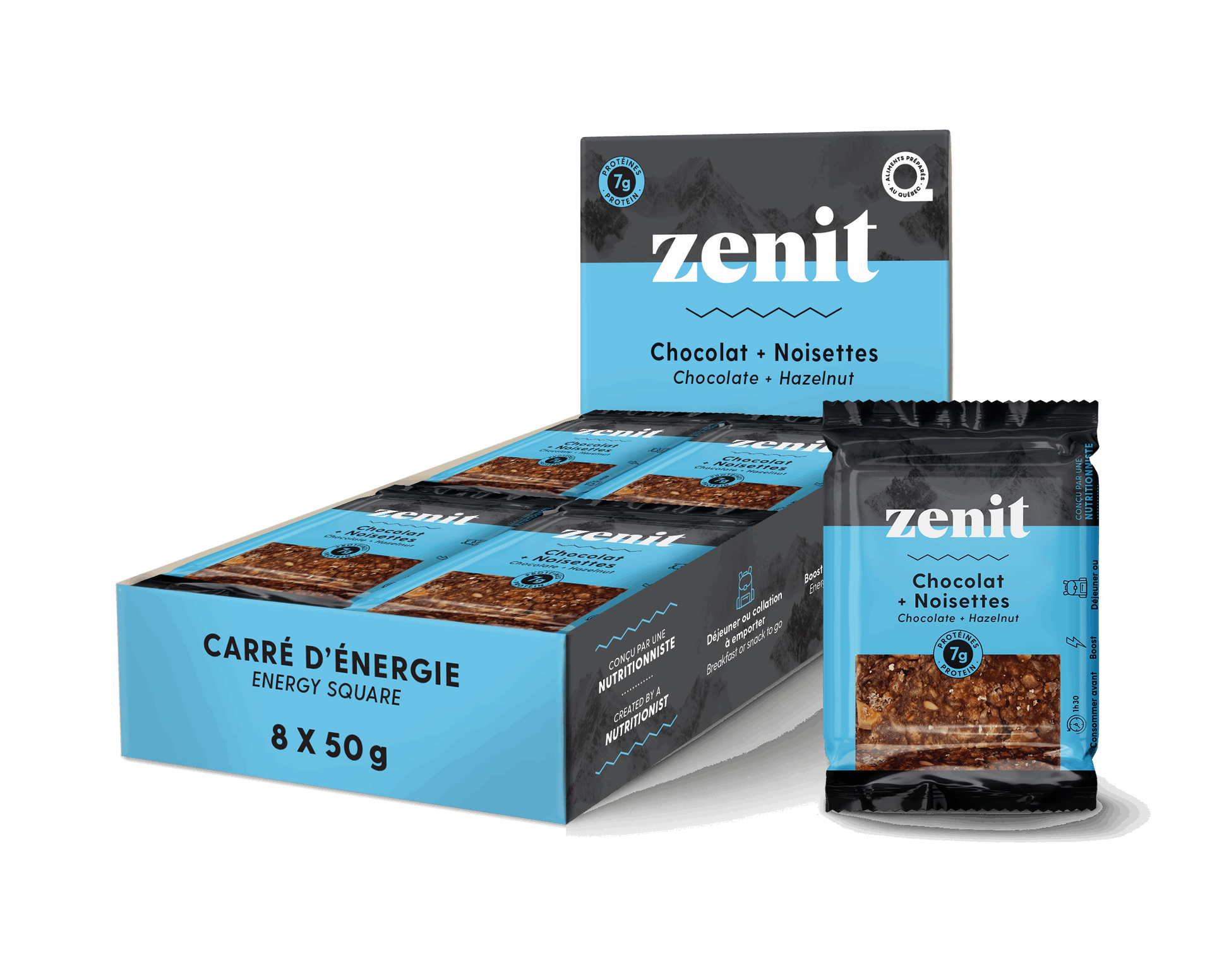 Zenit | Chocolate and Hazelnut Energy Square