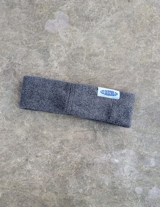 Solid gray fleece bandana