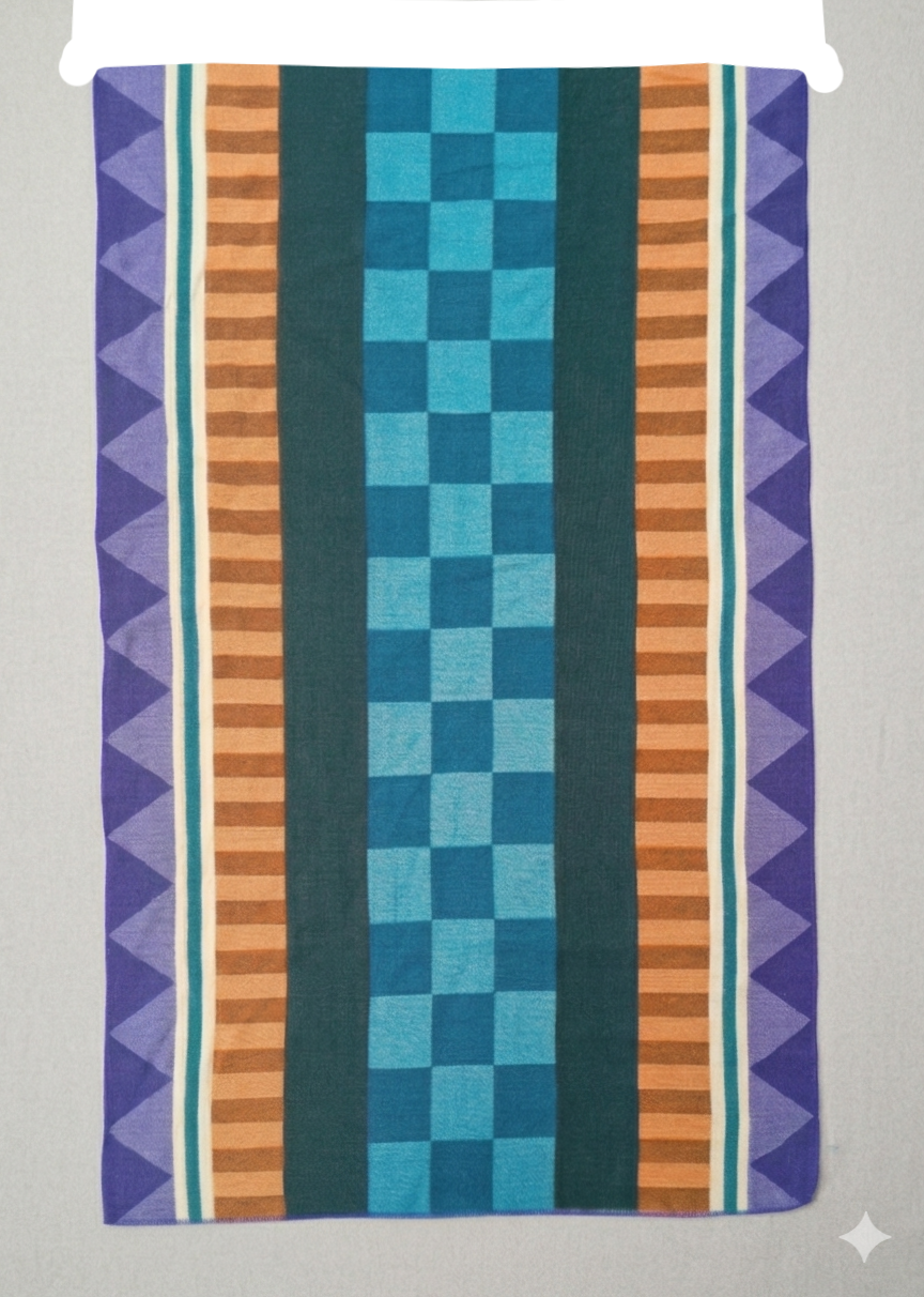 Geometric Blanket | Blue