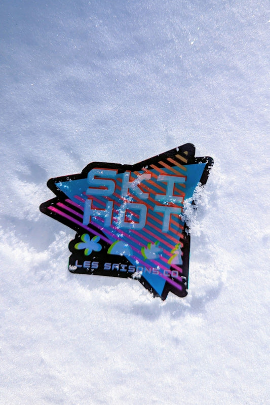 Ski Hot  Holographic Sticker
