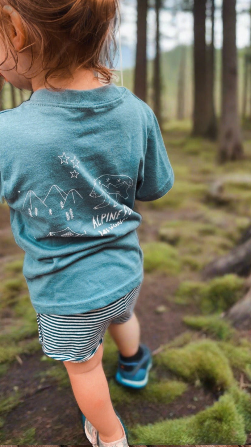 Tshirt Alpine Fun |  Version Camping  | Enfant (2 à 6 ans)