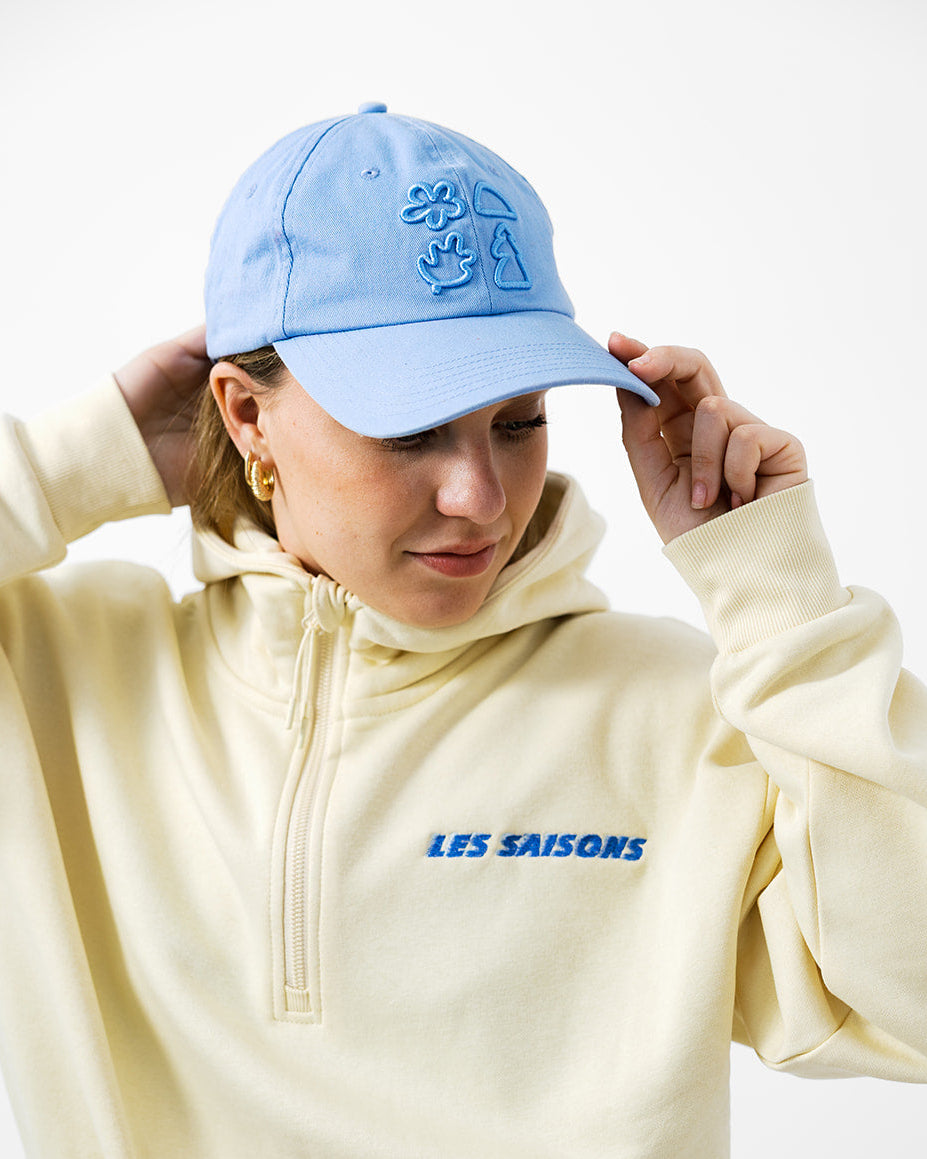 Dad Hat Les Saisons, casquette bleu mauve.