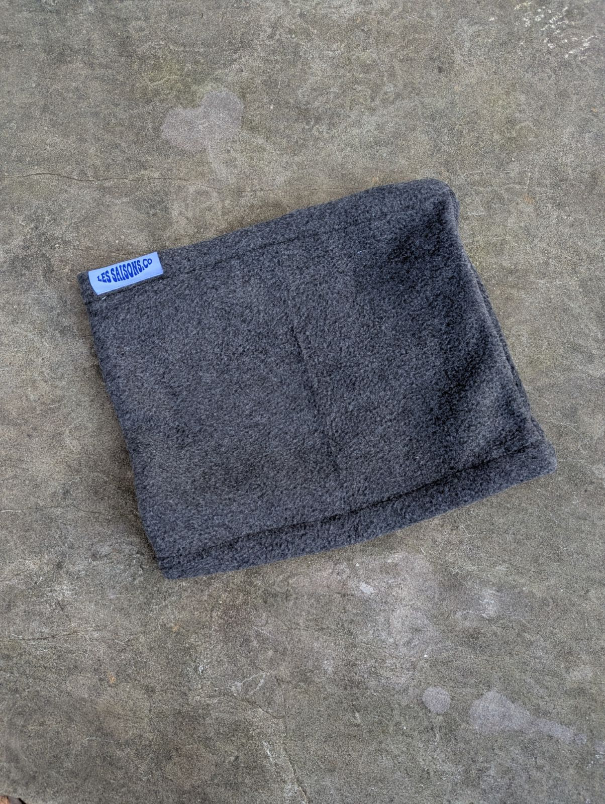 Solid gray fleece neck warmer