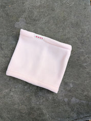 Light pink solid fleece neck warmer
