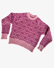 Tricot Mérino Rose | Fabriqué au Népal